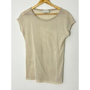 EMILIO PUCCI OPEN STRETCH NET SHEER TSHIRT WOMANS LARGE